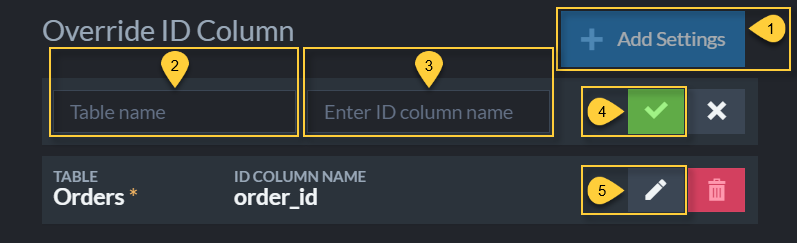"Override ID column"